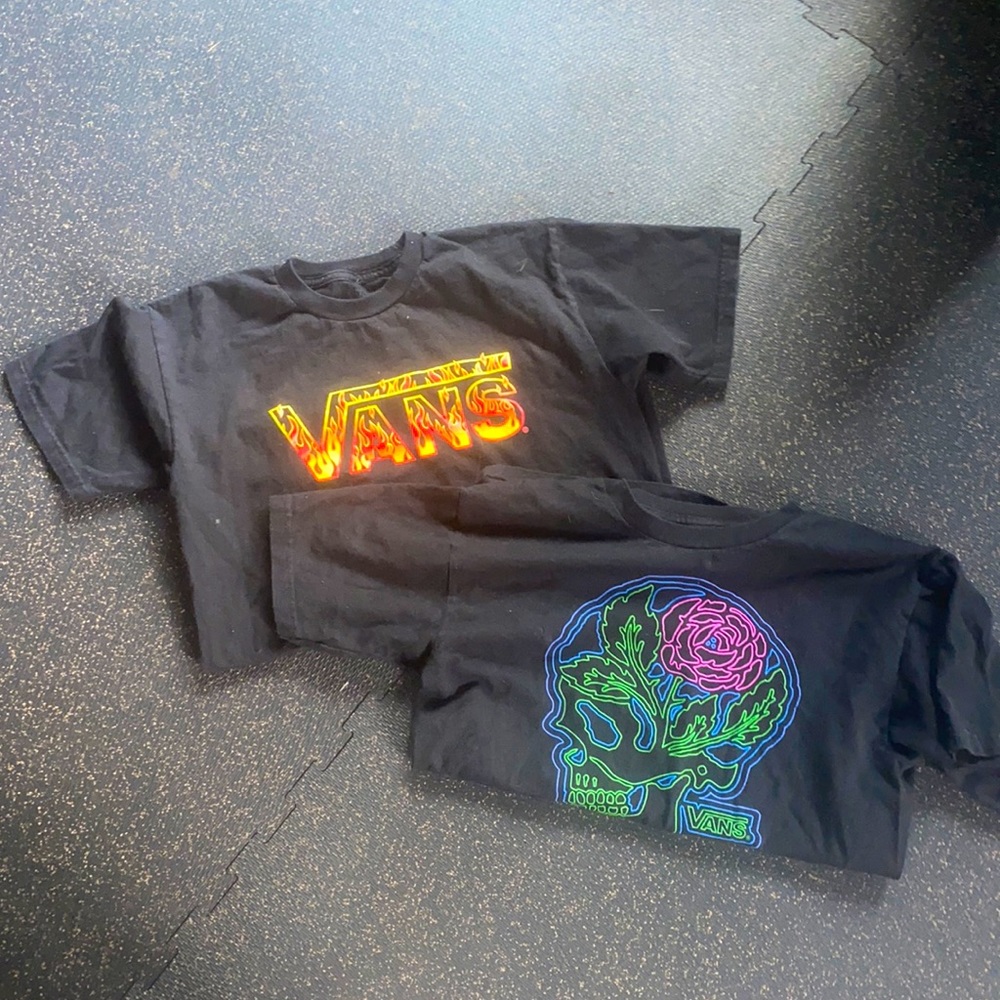 Pair of Vans t shirts